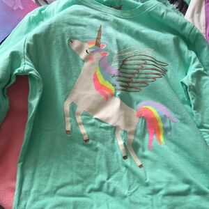 Cat & Jack Mint Unicorn Long Sleeve Tee